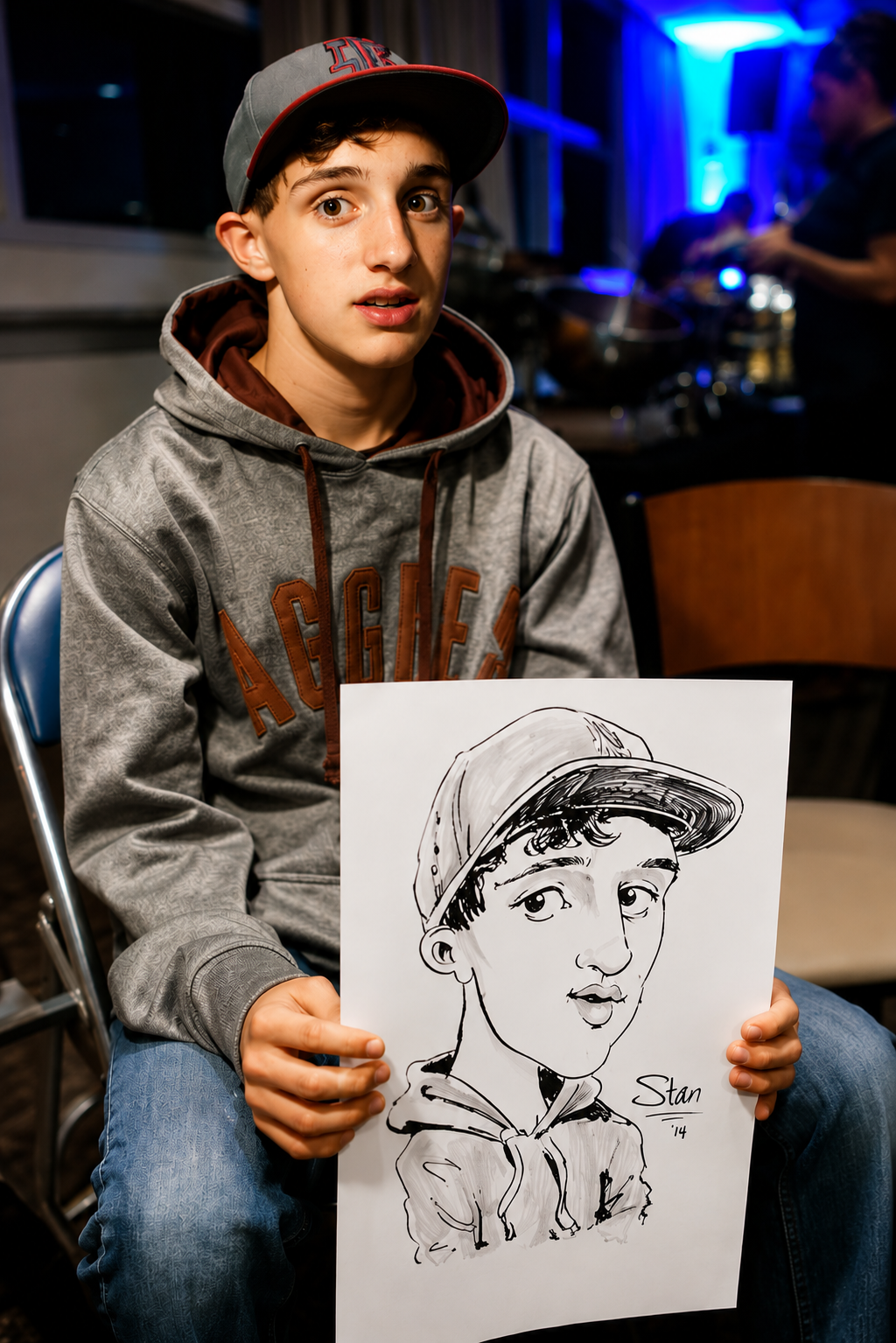 School event caricature artist